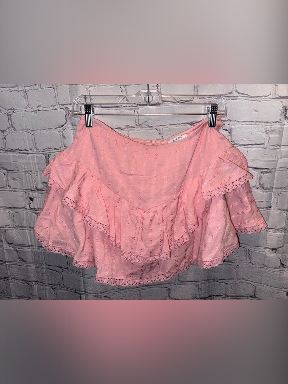 Love Tree Pink Ruffled Mini Skirt - Picture 3 of 8
